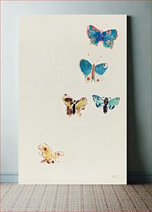 Πίνακας, Five Butterflies (1912) by Odilon Redon