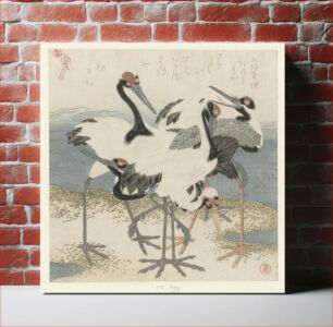 Πίνακας, Five Cranes (c.1816) by Kubota Shunman