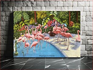 Πίνακας, Flamingos in Florida (1930–1945) chromolithograph