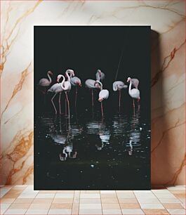 Πίνακας, Flamingos in the Dark Φλαμίνγκο στο σκοτάδι