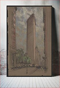 Πίνακας, Flatiron Building from Fifth Avenue and Twenty-Seventh Street (between ca. 1904 and 1908) by Joseph Pennell