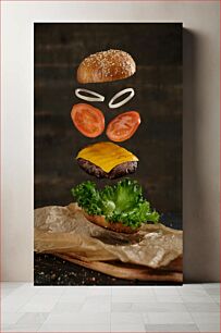 Πίνακας, Floating Burger Ingredients Πλωτά υλικά για Burger