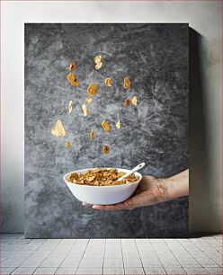 Πίνακας, Floating Cereal in Bowl Πλωτά Δημητριακά σε Μπολ