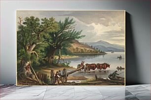 Πίνακας, Floating timber, Meredith by Robert D. Wilkie