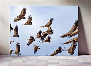 Πίνακας, Flock of Birds in Flight Σμήνος πουλιών σε πτήση