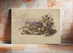 Πίνακας, Floral arrangement with violets