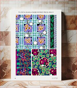 Πίνακας, Floral colorful background, vintage art deco & art nouveau background, plate no. 19. Floréal: dessins and coloris nouveaux, Emile-Alain Séguy (1925)