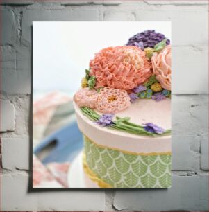 Πίνακας, Floral Decorated Cake Τούρτα διακοσμημένη με λουλούδια