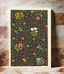 Πίνακας, Floral design for printed textiles, Jean Dubois