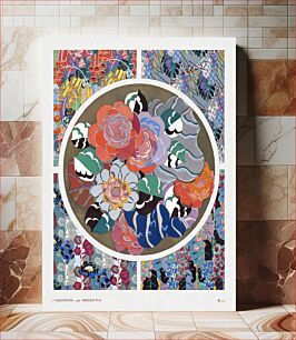 Πίνακας, Flower art deco pattern, variations 11 from our own Variations Quatre-Vingt-Six Motifs Décoratifs En Vingt Planches (1928) by Édouard Bénédictus
