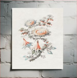 Πίνακας, Flower Embroidery Design for Silk Manufactory of Lyon (ca. 1790) by Jean Baptiste Pillement