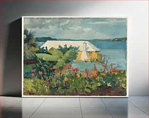 Πίνακας, Flower Garden and Bungalow, Bermuda by Winslow Homer