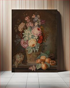 Πίνακας, Flower Piece in Basket by Unidentified artist