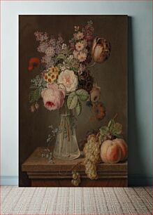 Πίνακας, Flower Piece in Glass Vase by Unidentified artist
