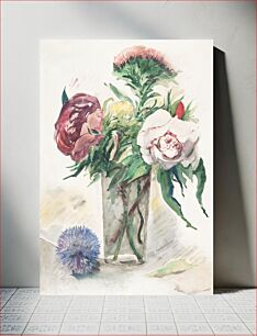 Πίνακας, Flowers in a Vase (1884–1904), vintage painting by Zacharie Astruc