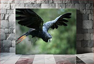 Πίνακας, Flying Bird in Forest Πετώντας πουλί στο δάσος