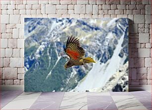 Πίνακας, Flying Parrot in the Mountains Πετώντας παπαγάλος στα βουνά