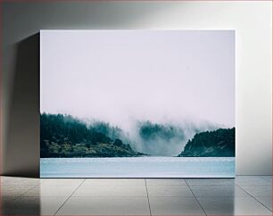 Πίνακας, Foggy Forest by the Lake Ομιχλώδες δάσος δίπλα στη λίμνη