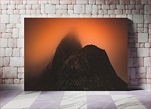 Πίνακας, Foggy Mountain at Sunset Ομιχλώδες βουνό στο ηλιοβασίλεμα