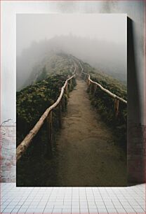 Πίνακας, Foggy Mountain Path Ομίχλη ορεινό μονοπάτι