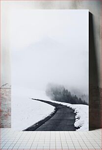 Πίνακας, Foggy Winter Road Ομιχλώδης Χειμερινός Δρόμος