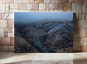 Πίνακας, Foggy Woodland Landscape Ομιχλώδες Δάσος Τοπίο