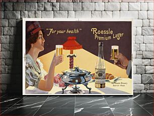 Πίνακας, For your health, Roessle premium lager : The Roessle Brewery, Boston, Mass