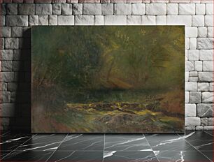 Πίνακας, Forest interior with a brook by László Mednyánszky