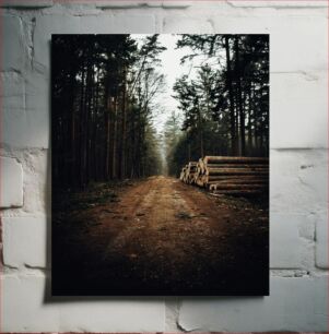 Πίνακας, Forest Path with Logs Δασικό μονοπάτι με κορμούς