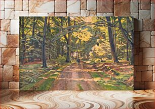 Πίνακας, Forest road near Dyrnæs by Poul Simon Christiansen