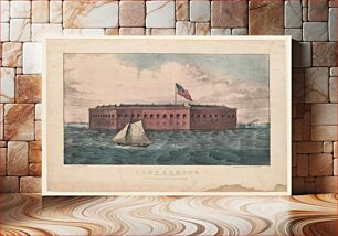 Πίνακας, Fort Sumter: Charleston Harbor, S.C. between 1860 and 1870 by Currier & Ives