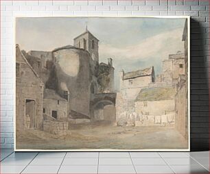 Πίνακας, Fortified Entrance to a Welsh Town (East Gate of Caernarvon) by John Varley