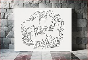 Πίνακας, Four horses (ca. 1891–1941) by Leo Gestel