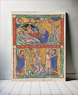 Πίνακας, Four New Testament Scenes: The Annunciation and the Visitation (below); The Nativity and Annunciation to the Shepherd (above) by Unidentified artist