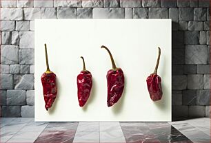 Πίνακας, Four Red Chili Peppers Τέσσερις κόκκινες πιπεριές τσίλι