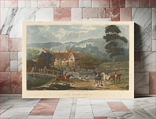 Πίνακας, [Fox-hunting] set of four: Hertfordshire. 3. (View leading to Paul's Waldens Park) / Village Scenery - Full Cry