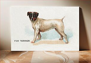 Πίνακας, Fox Terrier, from the Dogs of the World series for Old Judge Cigarettes (1890) chromolithograph art by Goodwin & Company