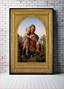 Πίνακας, Frame probably designed by the artist. It is inscribed 'Mater Amabilis' meaning 'Mother worthy of Love'