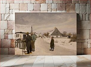 Πίνακας, Français : Maleren i landsbyen (« Le peintre dans le village »), huile sur toile de Laurits Andersen Ring, peintre symboliste danois