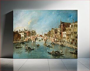 Πίνακας, Francesco Guardi's View on the Cannaregio Canal, Venice (c. 1775-1780)