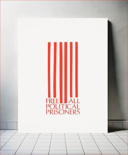 Πίνακας, Free all political prisoners (1970) vintage poster