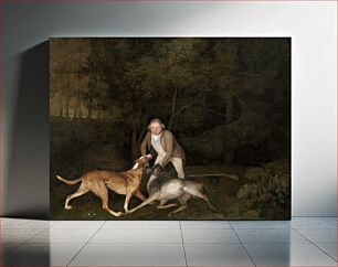 Πίνακας, Freeman, the Earl of Clarendon's gamekeeper, with a dying doe and hound (1800) by George Stubbs