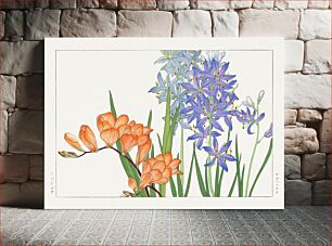 Πίνακας, Freesia flower, Japanese woodblock art