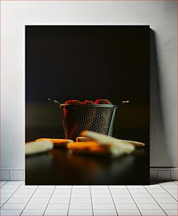Πίνακας, French Fries in a Basket Πατάτες τηγανιτές σε καλάθι