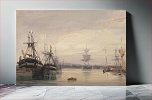 Πίνακας, French harbor scene