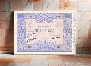 Πίνακας, French's 100 Francs banknote (1927)
