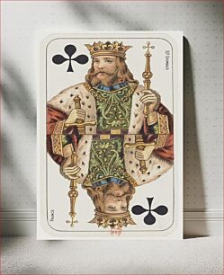 Πίνακας, French tarot deck, "Tarot nouveau" style, B. P. Grimaud editor, France, 1898: king of clubs