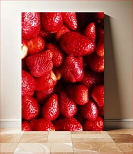 Πίνακας, Fresh and Juicy Strawberries Φρέσκες και ζουμερές φράουλες