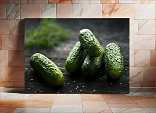 Πίνακας, Fresh Cucumbers Φρέσκα αγγούρια