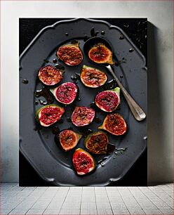 Πίνακας, Fresh Figs on a Plate Φρέσκα σύκα σε ένα πιάτο
